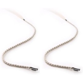 2 x Clip-In Hair Extension Highlights Streaks, Colourful Hair Highlights (Light Grey 1 Braid - On A Clip)