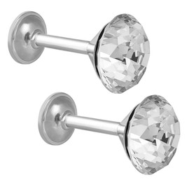 TOYANDONA 2PCS Crystal Curtain HoldBacks Window Drapery Medallion Holdbacks Tie Back Clips Wall Hook Tassel Holder for Home (Silver)