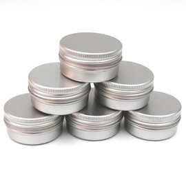 50 x 15ml Aluminium Lip Balm Pots 15ml Capacity Empty Small Mini Cosmetic/Lip Gloss/Nail Art Pots Tins Jars