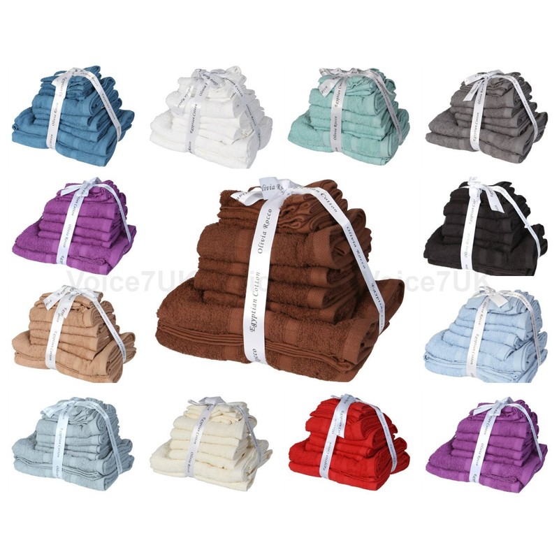 Voice7 Luxury 10pcs TOWEL BALE SETS ~ 100% Egyptian Cotton