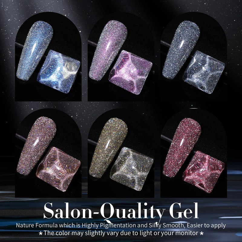 BORN PRETTY Gel Nails, Glitter Flash Nails, Gel Nail Glitter,