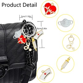 ownmysty Nurse Gifts for Women Keychain, Nurse Christmas Gifts Nurse Accessories for Work Nursing Nurses Week Gifts Nurse Appreciation Gifts Nursing Coworker Gift for New Nurses Bag, White