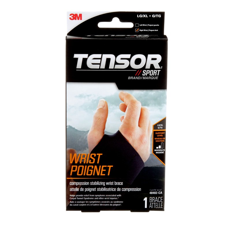 Tensor Sport™ Compression Stabilizing Wrist Brace, Right Hand, L/XL
