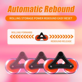 MKHS Automatic Rebound Abdominal Wheel, Double Round Ab Roller Wheel Exercise Equipment, Domestic Abdominal Exerciser, Beginners and Advanced Abdominal Core Strength Training