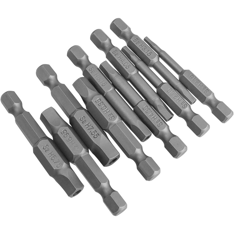 Bestgle 10 Pcs Magnetic Pentagon Head Screwdriver Bits Set 1/4