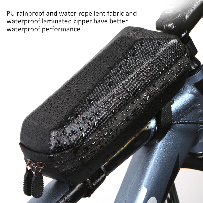 Bicycle Front Frame Bag Waterproof Hard Shell Bike Top Tube