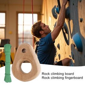 Hangboard Rock Climbing, Wooden Climbing Gear with Ergonomic Grip, Multipurpose Gym Gear for Home Indoor Outdoor Sports
