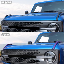 SQQP Engine Hood Hinge Cover Compatible with 2021-2026 Ford Bronco,Trail Sights Trim 2Pcs Kit Exterior Decorative Accessories(Purple)