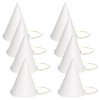 JIHUOO 30 cappelli a cono di carta bianca, per feste