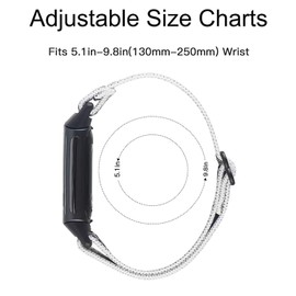 HUYIIO 3 Pack Adjustable Elastic Watch Strap Compatible with Charge 5/Charge 6 Straps, Soft Breathable Nylon Sport Band Stretchy Replacement Wristband For Women Men