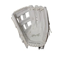 Miken PRO Series Fielding Glove 14 Inch, White, Left Throw (Worn on Right Hand)