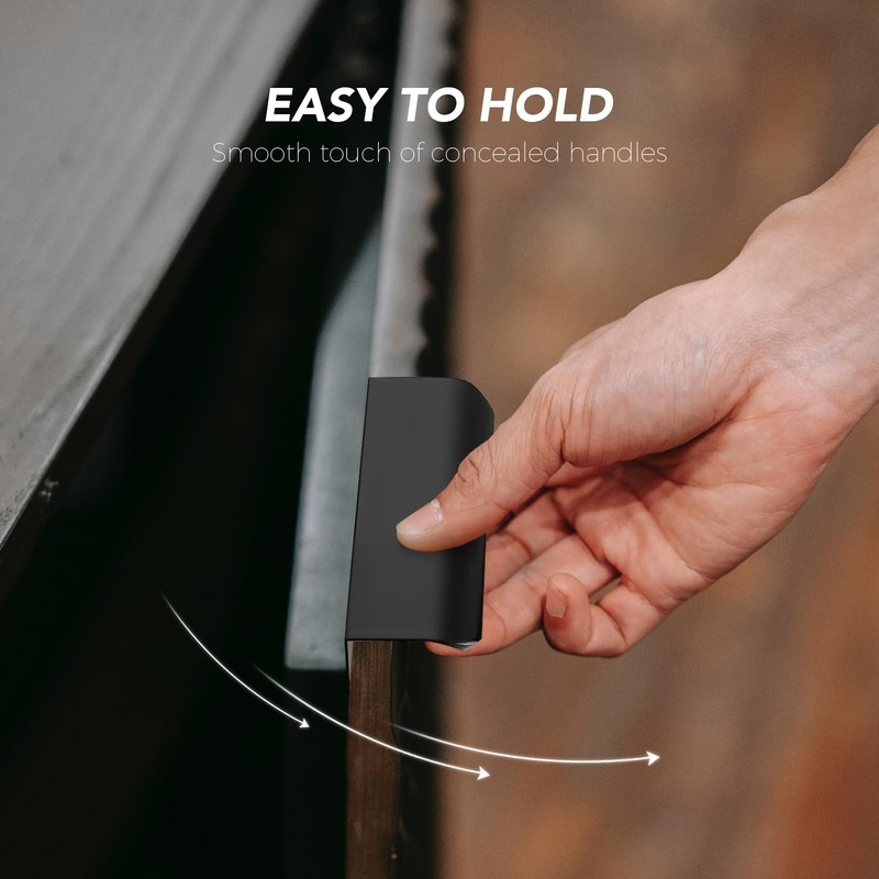 Ravinte 5 Pack Finger Pulls for Cabinets 128mm/5 Hole Center