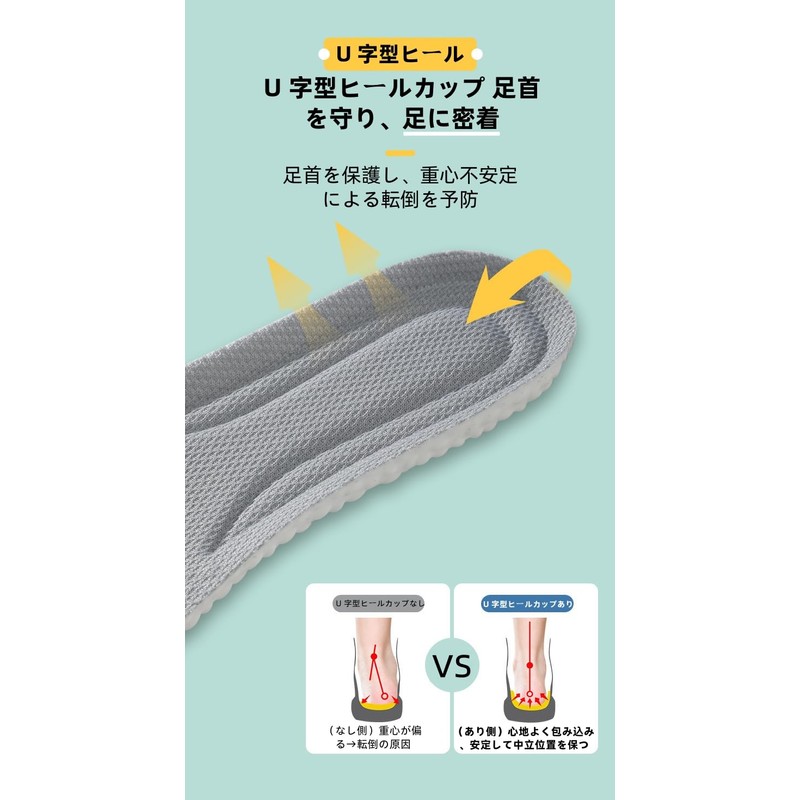 Ankeny Kids' Junior Insoles 3D Shock Absorption Breathable Comfortable No