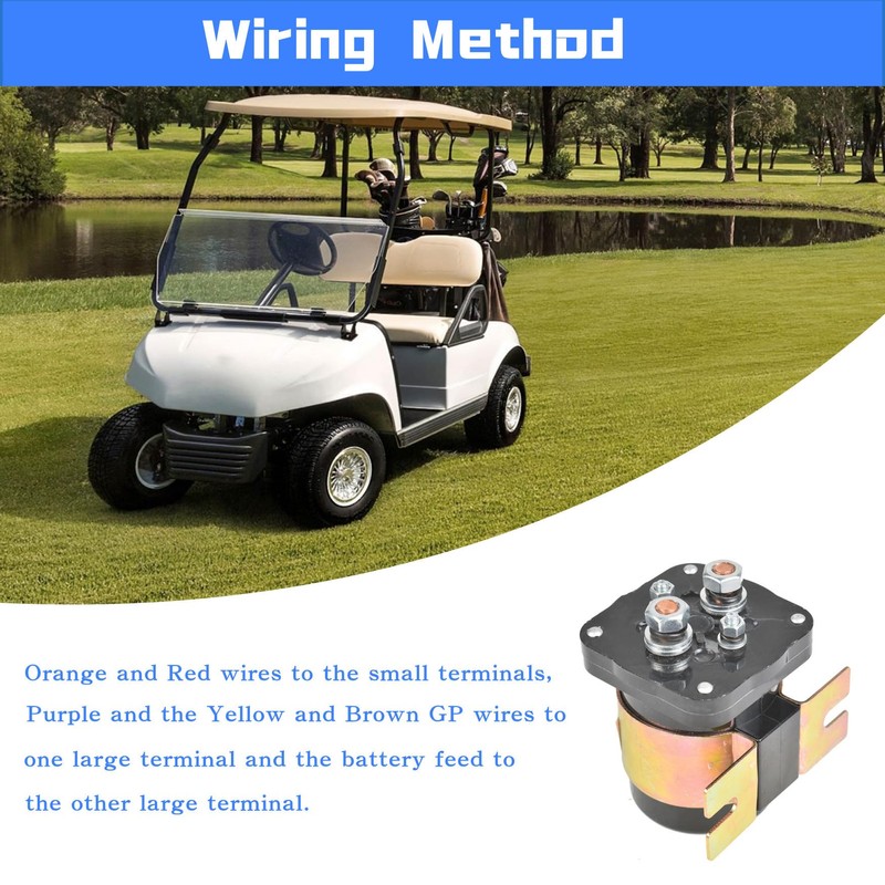 WFLNHB 12V Solenoid Replacement for White Rodgers Golf Carts #586-902#586-105111