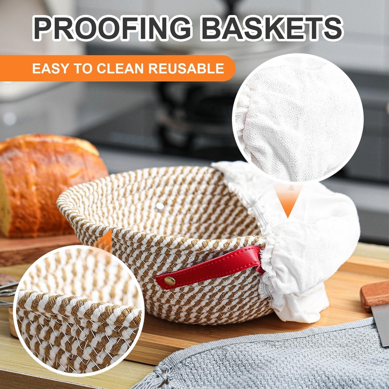 Honeydak 7 Pack Sourdough Bread Baking Supplies Kit Includes Dutch