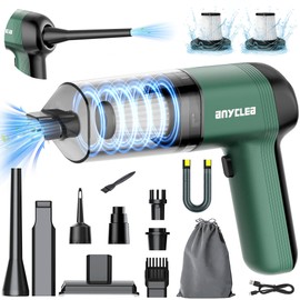 anyclea Cordless Handheld Car Vacuum Cleaner, High Power Vacuum Cleaner with Strong Suction, Dust Buster& Air Blower, Mini Car Vacuum Cleaner
