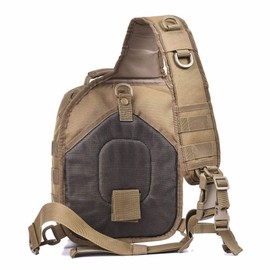 REEBOW GEAR Tactical Sling Backpack Rover Shoulder Sling Pack (Brown)