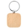keepdrum Bass Clef Key Ring Wooden Square Gift for Musicians,
