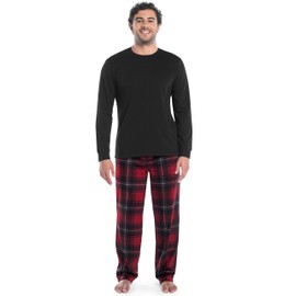 Fruit of the Loom Matching Holiday Family Sleep Pajama Set for Women, Men, and Kids, Red/Red Plaid, XXXL