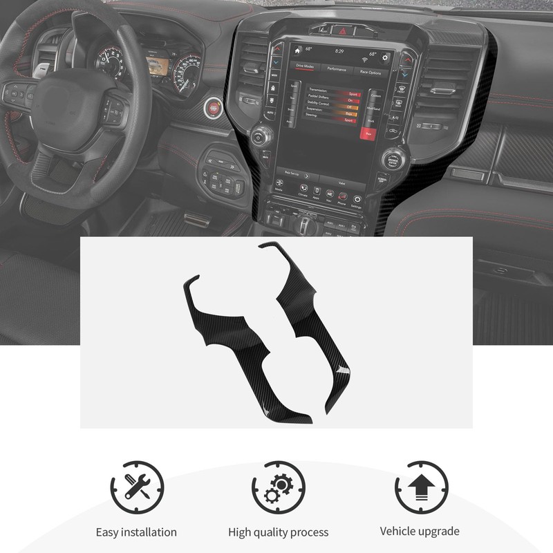 CheroCar Center Console GPS Navigation Screen Side Panel Trim Cover