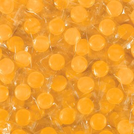 ASSORTIT Peach Buttons Hard Candy 1 LB Bag Individually Wrapped Old-Fashioned Peach Flavored Candies, Perfect For Sharing, Office & Gifting