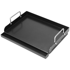 Universal Griddle Plate for Gas Grill – Premium Ceramic Coating Cooking Griddle for Gas Stove/Charcoal/Electric, 17x13 Inches, Flat Top Plate Insert for Outdoor Grill