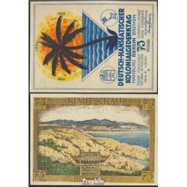 Banknote Berlin Notgeld: 88.1 Picture 3 Kiautschau Notgeld of used (III) 1921 75 Pfennig Berlin German.-Hanseatisch (money for collectors - no means of payment) plants/mushrooms