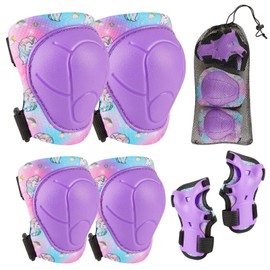 MHJY Knee Pads for Kids Elbow Pads Children Wrist Guards Unicorn Protective Gear Set for Girls Boys Roller Skates, Skateboard, Bike, Scooter, Inline Skating, Cycling Age 3-8 Years
