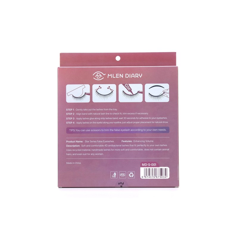 False Eyelashes, 7 Pairs, 4D Fake Lashes, Natural False Eyelashes,