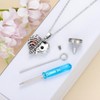 PELOVNY Urn Necklaces for Ashes 925 Sterling Silver Heart Skeleton
