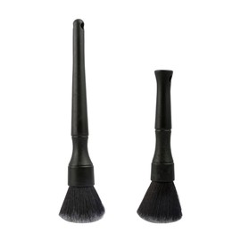 Tabanzhe Car Detailing Brush - 2 PCS Ultra Soft Synthetic Bristles Black Car Brush for Easy Interior Cleaning, Leave No Trace,Detailing Cars and Motorcycles