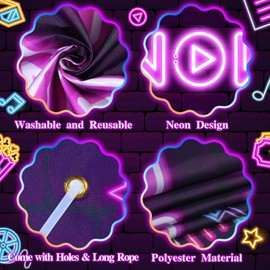 Neon Movie Night Decorations 59 Inch Now Showing Banners Movie Party Supplies Decorations Theater Backdrop Welcome Lights Camera Action Porch Sign for Red Carpet Home Birthday Party