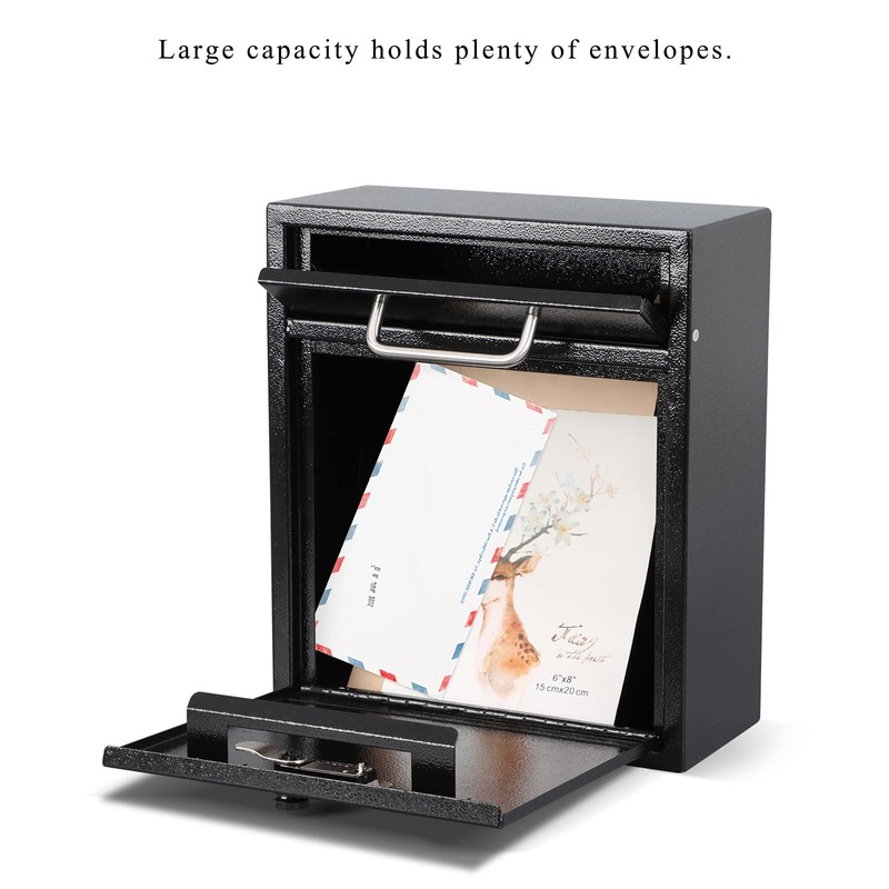 KYODOLED Steel Combination Lock Mail Boxes Outdoor,Locking Wall Mount Mailbox,Security