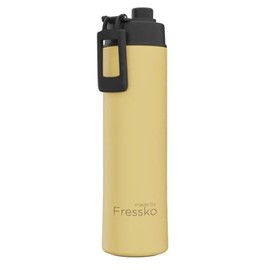 made by Fressko | Move Wide Mouth Insulated Stainless Steel Water Bottle - Limoncello | with Sip Lid | 22 oz 660ml |BPA-Free | Leak Proof Lid
