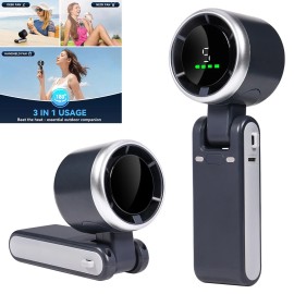Portable Handheld Fan 5 Gear Wind Air Turbo Tech Cooling Fan for Outdoor Travel