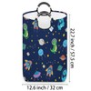Cute Dinosaur Astronaut Laundry Basket Hamper, Large Dirty Clothes Hamper