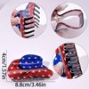 2 PCS 4th of July Hair Claw Clip Acrylic Hat