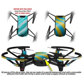 Skin Decal Wrap 2 Pack for DJI Ryze Tello Drone Paint Blend Teal Drone NOT Included
