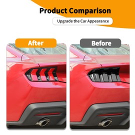 Hoolcar - Cubierta para lámpara de luz trasera, marco de bisel, accesorios exteriores compatibles con Ford Mustang 2024 2025, color negro ahumado