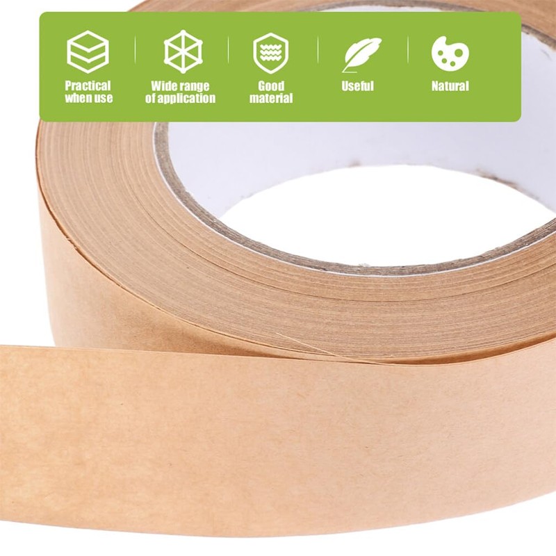 Operitacx 2 Rolls of Water Activated Gummed Kraft Paper Tape