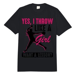 Yes, I Throw Like A Girl | Cool Pitchers Funny Softball Gift Comfort Colors Adult Heavyweight T-shirt