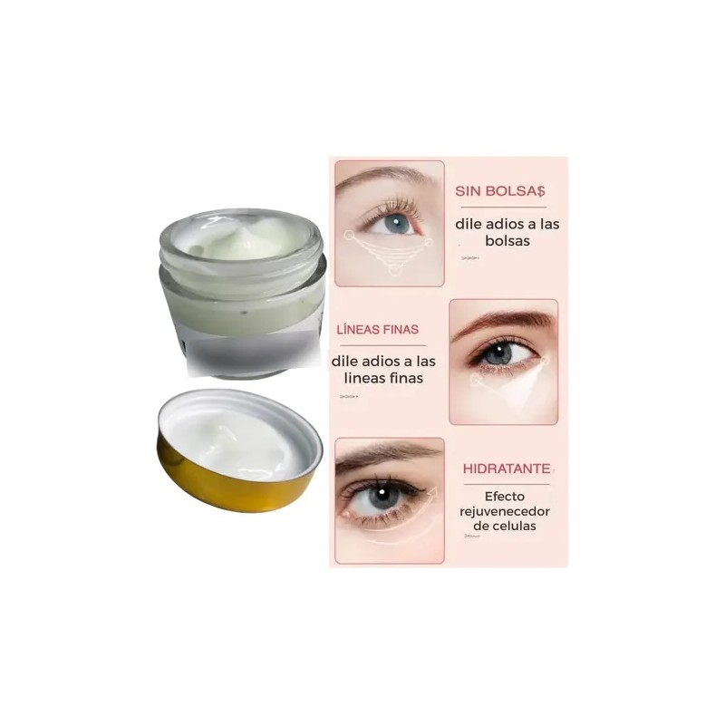 2 Cremas Facial Antiedad Y Antiojeras Con Ácido Hialurónico