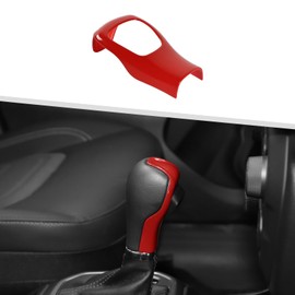 Jimen Gear Shifter Knob Cover Compatible with Jeep Renegade 2015-2023, Compatible with Jeep Compass 2017-2024 (Red)