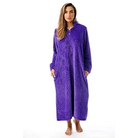 Just Love Plush Zipper Lounger Robe 6729-PUR-S Purple