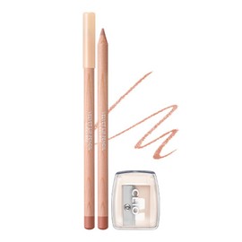 Clio Velvet Lip Pencil Special Set (Main Product + Sharpener), 002 Peach Beige, 1.45g, 1 Piece / 클리오 벨벳 립 펜슬 기획세트 (본품+샤프너 구성), 002 피치 베이지, 1.45g, 1개