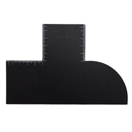 Lyreh Hairdressing Improvement Card, Reusable Hairline Shaping Tool with Measuring Indicators, Hairline Edge Up Tool, Practical Hairdressing Accessories for Boys Men (Black)