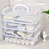 Transparent Plastic Storage Box with Green Drawer Portable Storage Organizer