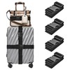 4 Pack Luggage Straps for Suitcases TSA Approved, Travel Belt,