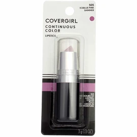 CoverGirl Continuous Color Lipstick, Iceblue Pink [505] 0.13 Ounces - 3 Pack