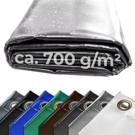 Lorry tarpaulin, 700 g, eyelets every 50 cm with hem on desired size, customisable